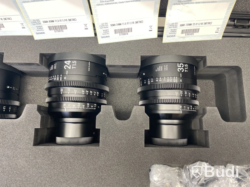 7 st. Kameraobjektiv med skyddsväska, Sigma för Sony E-mount