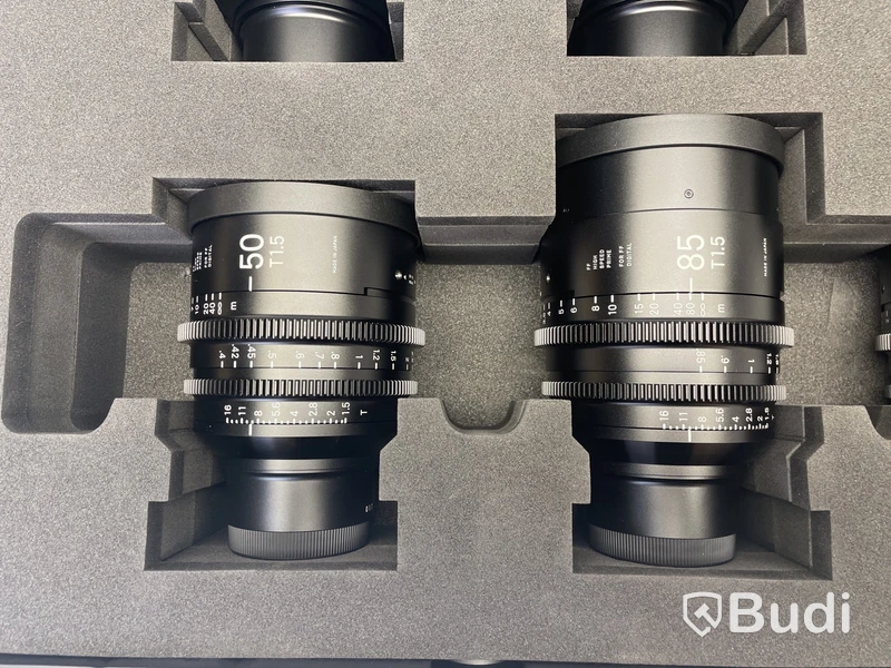 7 st. Kameraobjektiv med skyddsväska, Sigma för Sony E-mount