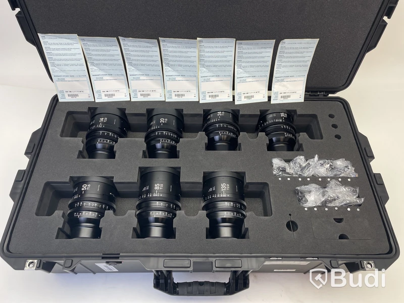 7 st. Kameraobjektiv med skyddsväska, Sigma för Sony E-mount