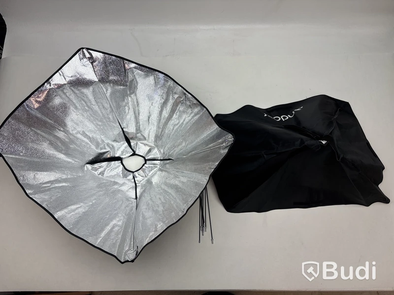 Softbox med stativ och väska
