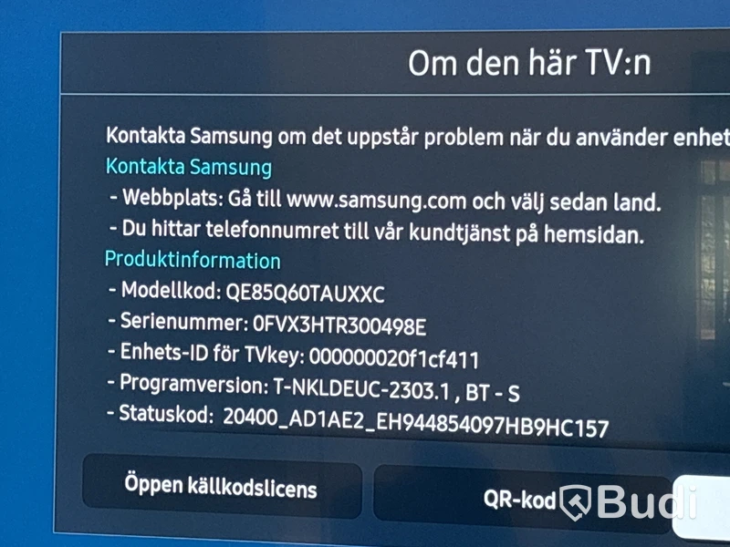 85” TV Samsung QE85Q60TAUXXC