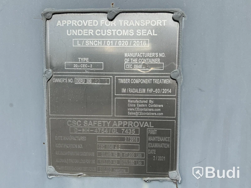 20 fots isolerad container