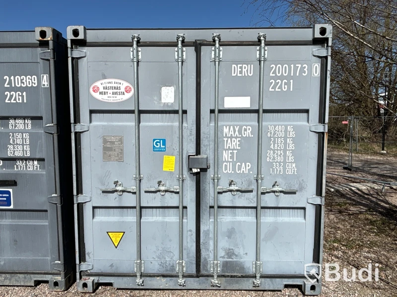 20 fots isolerad container inklusive innehåll