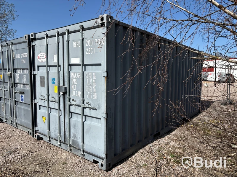 20 fots isolerad container inklusive innehåll