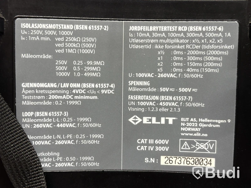 Installationstestare Elit EuroMaster E3