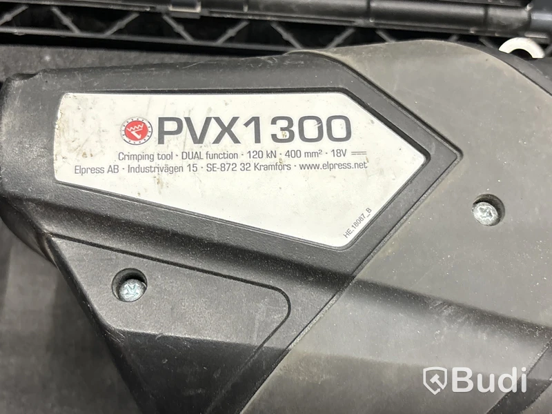 Batteridrivet pressverktyg Elpress PVX1300 med tillbehörslåda