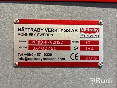 Kartongpress Nättraby Pressen NP 80 - II
