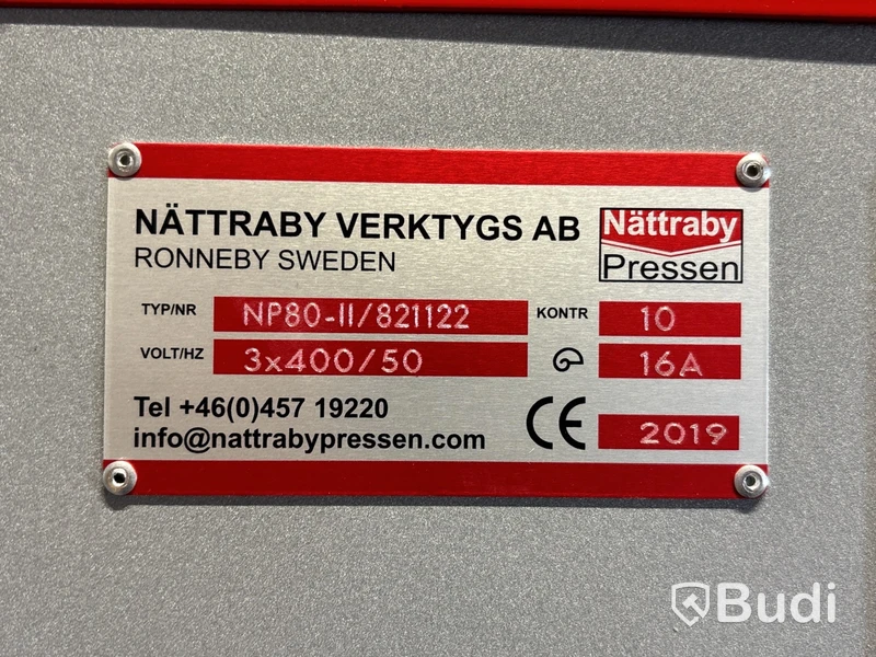 Kartongpress Nättraby Pressen NP 80 - II