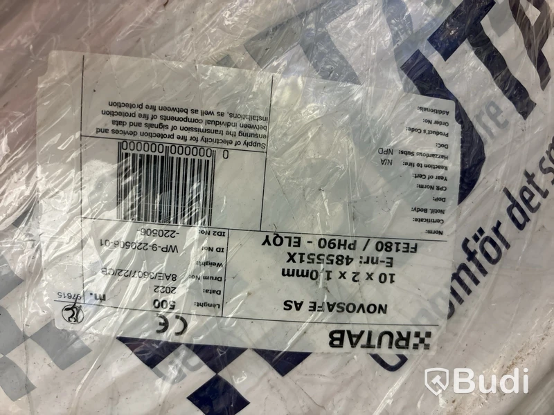 Brandresistent halogenfri brandlarmskabel Novosafe 10x2x1 röd - 500 m