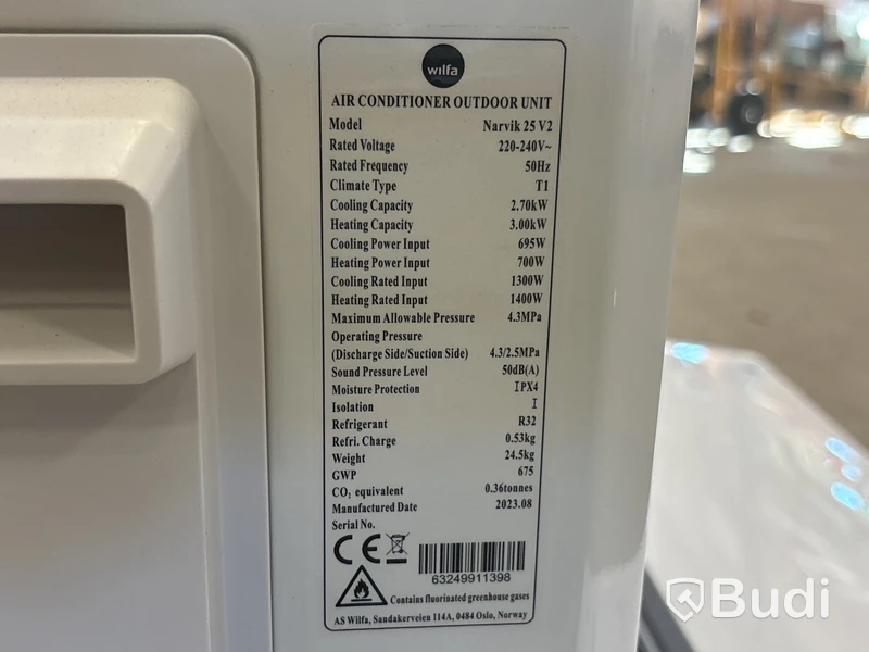 Luftvärmepump Wilfa Narvik 25 V2