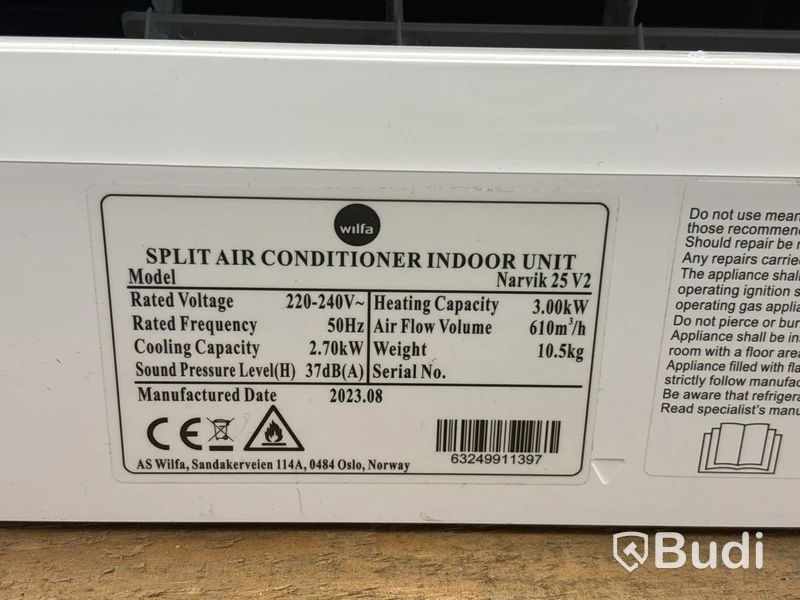 Luftvärmepump Wilfa Narvik 25 V2