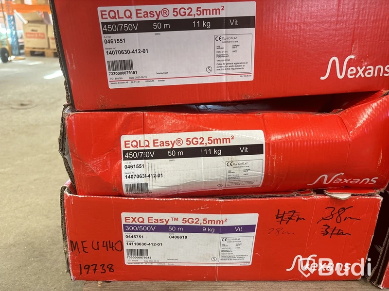 Parti elkabel 5G 1,5 & 2,5 mm²