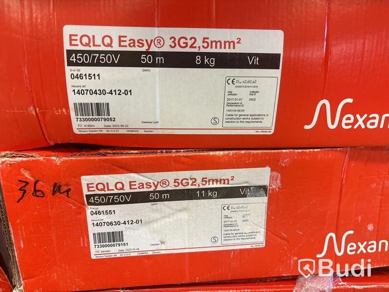 Parti elkabel 5G 1,5 & 2,5 mm²