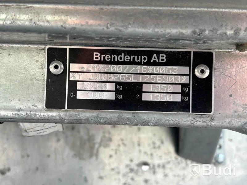 Maskintrailer Brenderup MT3080 | 2700 kg  | 2020