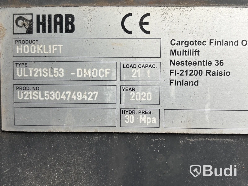 Lastväxlare Mercedes-Benz Actros 2853 -2020 | HIAB 21 ton
