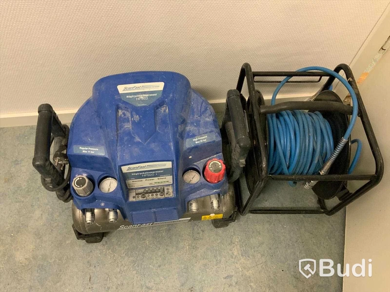 Högtryckskompressor HP920 ScanFast  Högtryck max 25 bar Lågtryck max 11 bar. Slangrulle högtryck ingår