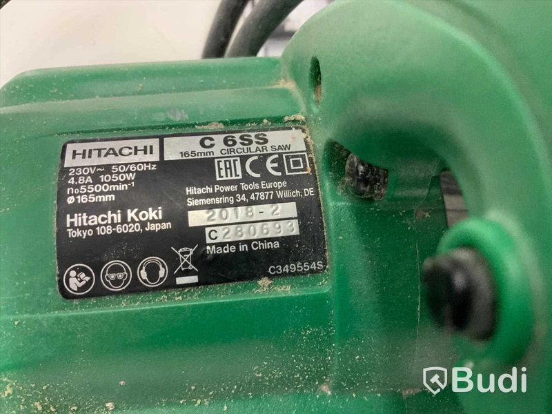 Sågklinga HITACHI  C 6SS KLINGA SAKNAS. Funktionstestad.