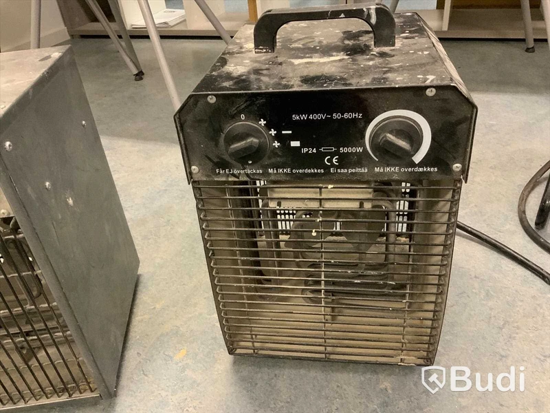 Byggfläktar 1 st enfas 3 kw. 1 st 3 fas 5kw. Ej funktionstestad.