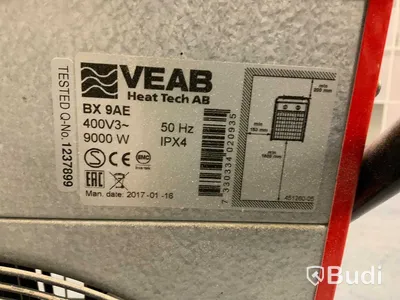 Byggfläktar VEAB 1 st 3 fas 9 kw. 1 st 3 fas 5kw. Ej funktionstestad.