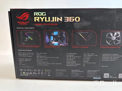Liquid CPU cooler Rog, Ryujin 360