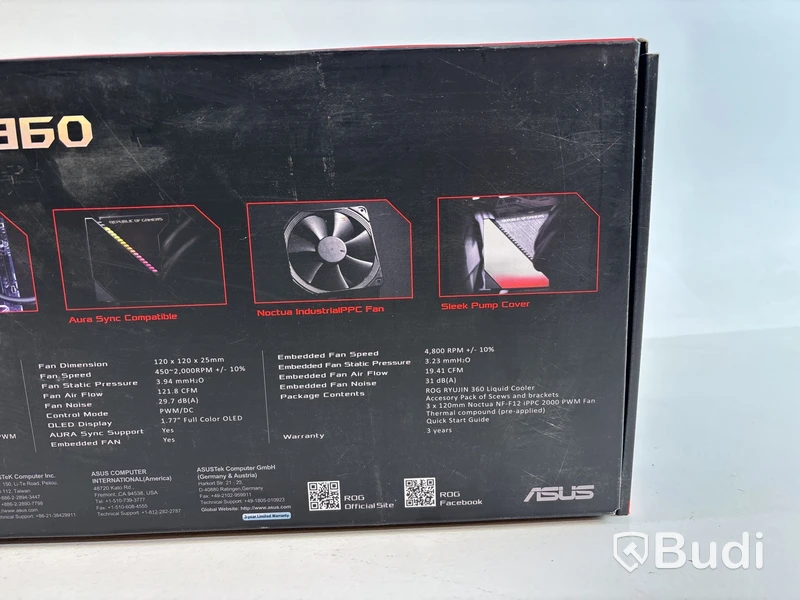Liquid CPU cooler Rog, Ryujin 360