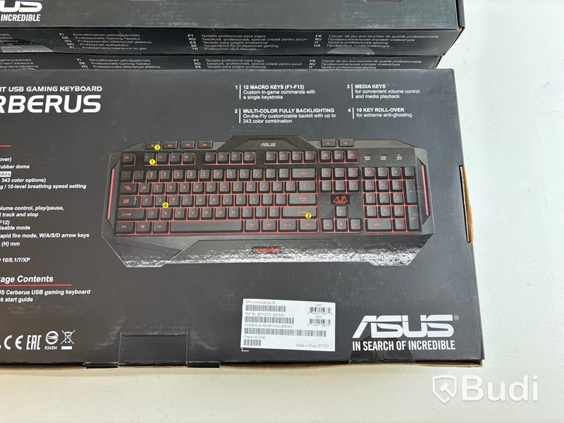 4 st. Gaming tangentbord Asus, Cerberus MKII