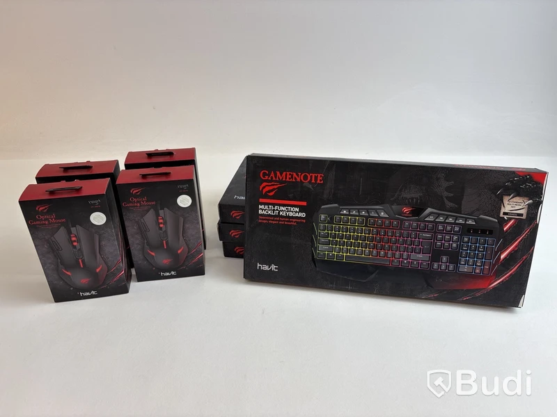 4 st. Gaming tangentbord och 4 st. Möss Havit