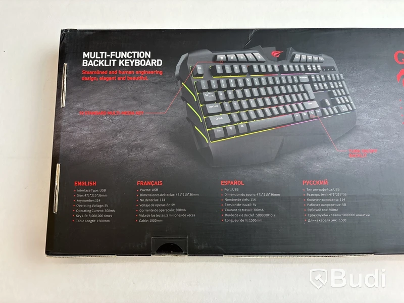 4 st. Gaming tangentbord och 4 st. Möss Havit