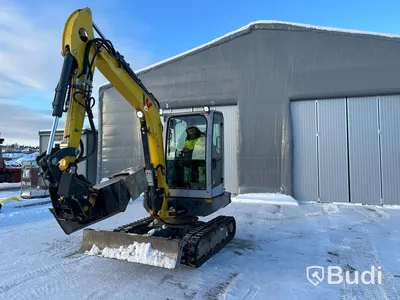 Grävmaskin Wacker Neuson ET-35 med tiltrotator och skopor.