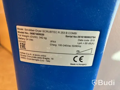 Åkbar skurmaskin Nilfisk Scrubtec R 253