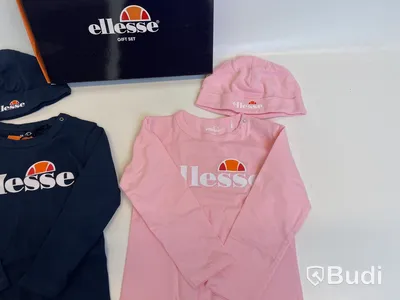 Parti med body och mössa Ellesse, stl. 12-18 mån, rosa/blå