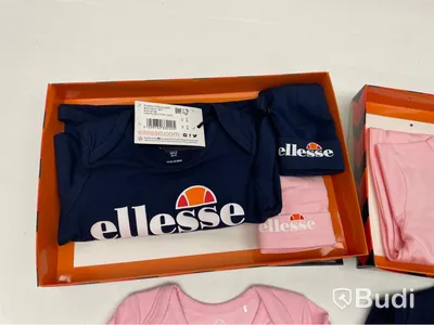Parti med body och mössa Ellesse, stl. 9-12 mån, olika modeller, rosa/blå