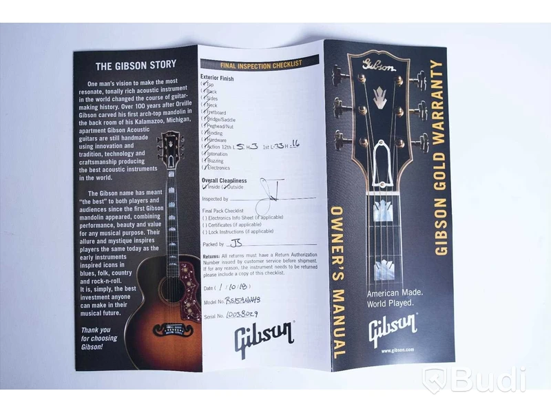 Akustisk Gitarr - Gibson J-15 Antique Natural inkl. hardcase & axelband.