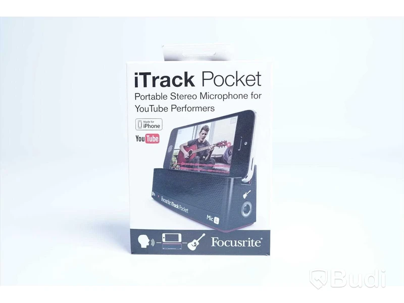 Portabel mikrofon. Focusrite iTrack Pocket Portable Stereo Microphone. Ny, Obruten förpackning.