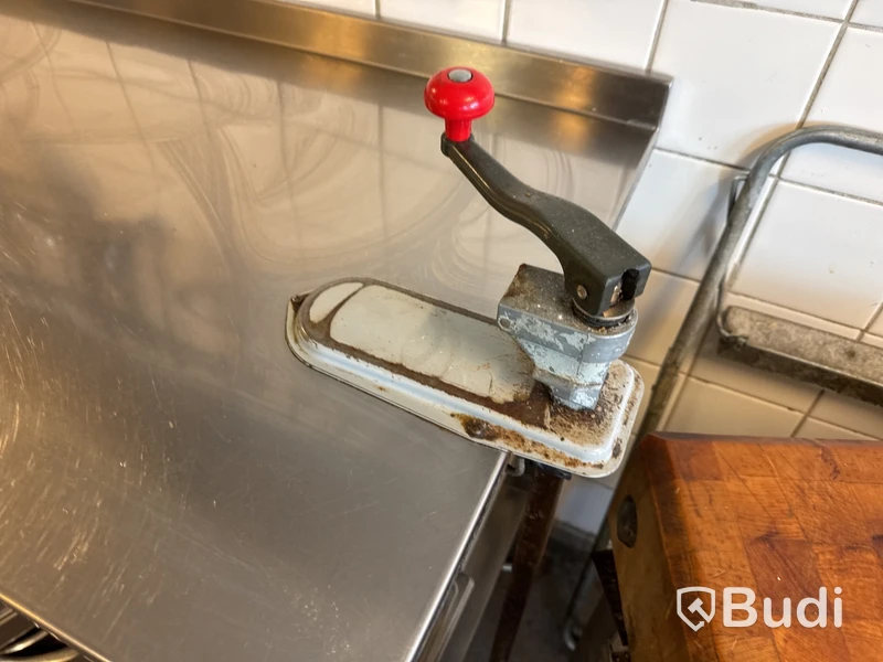 Rostfri bänk med kantiner & tillbehör