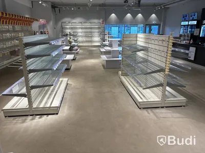 Butiksinredning vit, parti