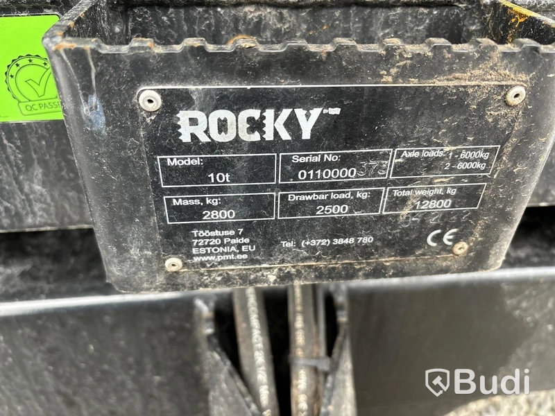 Entreprenadsläp Rocky 10-ton.