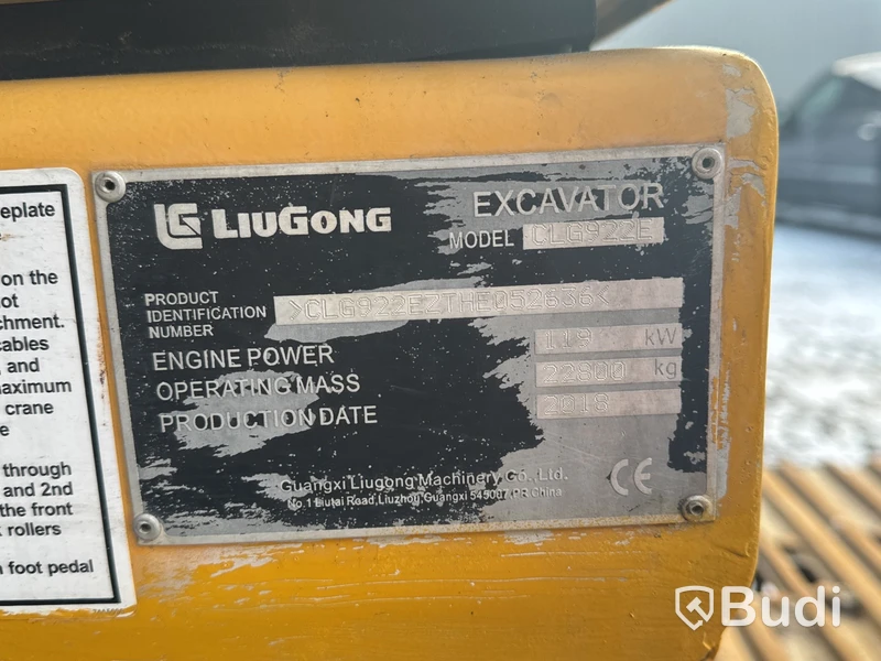 Bandgrävmaskin LiuGong CLG922E -2018 (6098H)