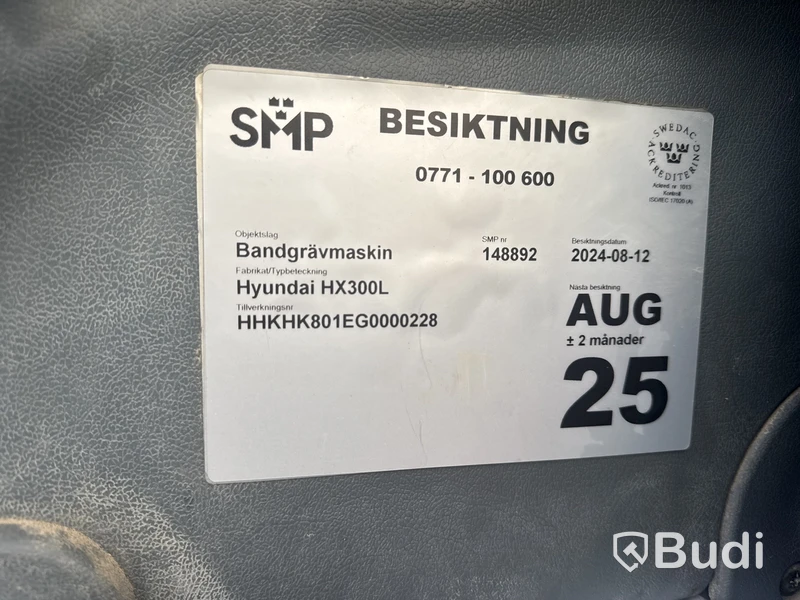 Bandgrävmaskin Hyundai HX300L -2016 (8509H)