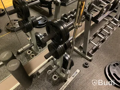 Curlstång med ställning och vikter Body Solid
