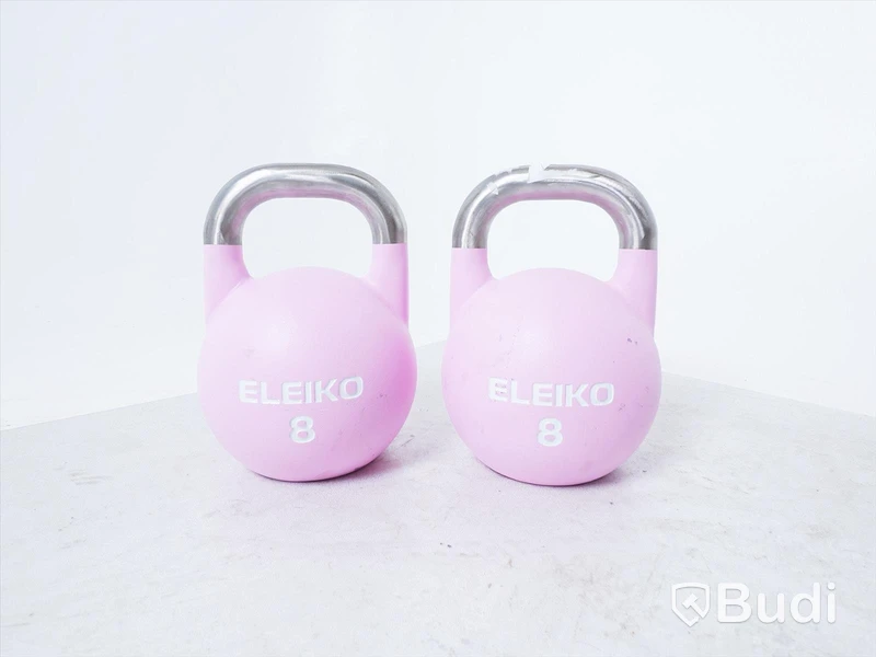 2 st. Kettlebells, Eleiko, 8 kg, rosa