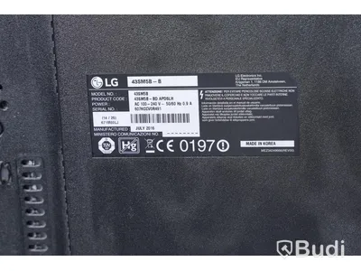 TV – LG 43SM5B-B, 43 tum, inkl. strömkabel och väggfäste.