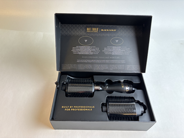 (NY)  Varmluftsborste Volumiser set Black Gold