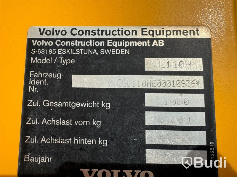 Volvo hjullastare L110H - 2016 | serienr 10836