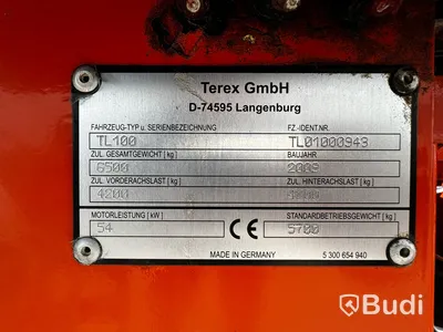 Hjullastare Terex TL-100 -2009 med redskap