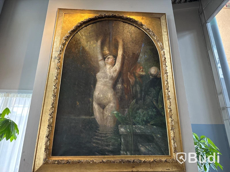 Oljemålning D. Wallin 1909, ca 250x160cm