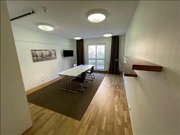 4st Bord, 3st Stolar i skinn och stål BoConcept, Matta, Samsung Tv 32 tum, Gardiner, Whiteboard, Hyllor