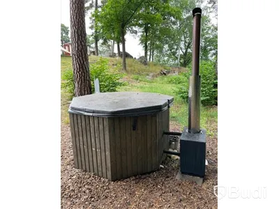 Badtunna med lock, diameter 190 cm, höjd 110 cm