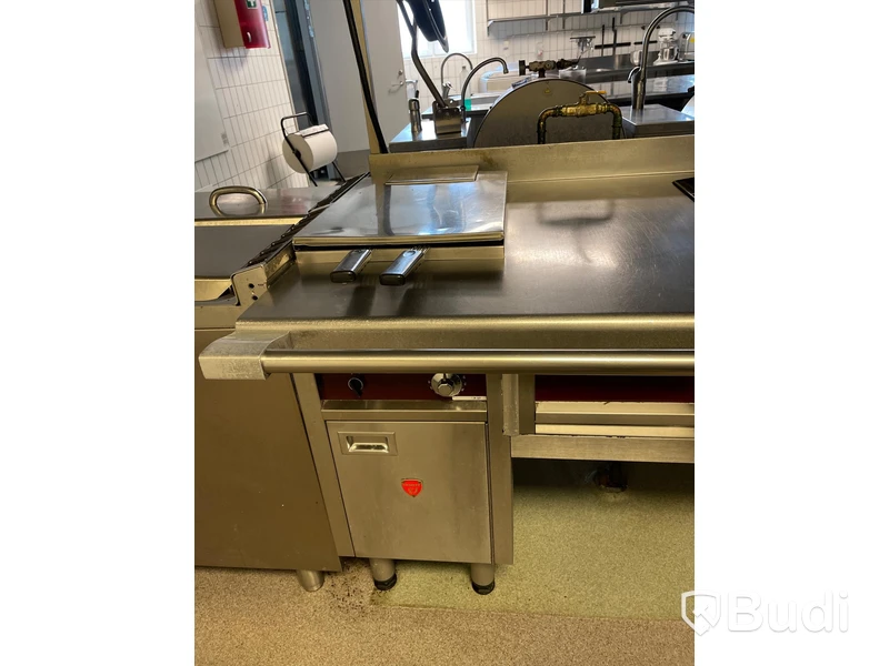 Charvet Gasolspis med integrerad induktionshäll, Dubbel pastakokare, 298x100x88 cm
