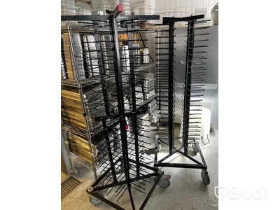 2st tallrikshållare på hjul, Jackstack, 176 cm